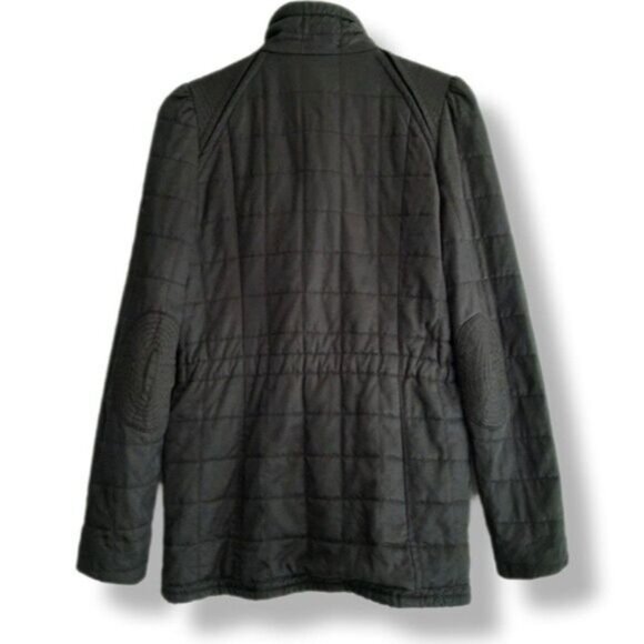 WILFRED Aritzia Marquis Classic Quilted Long Jacket Parka Black Sz 4 - Picture 2 of 14